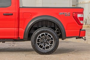 Ford F-150 Rear Wheel Well Liners - Rough Country - Black - '21-'23